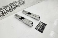 Glock 22 Gen 4 and Glock 19 Gen 5 Stainless Steel Gun Slides AFTER Chrome-Like Metal Polishing and Buffing Services | Restoration Services | Gun Polishing Services