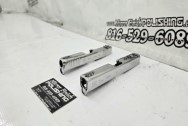 Glock 22 Gen 4 and Glock 19 Gen 5 Stainless Steel Gun Slides AFTER Chrome-Like Metal Polishing and Buffing Services | Restoration Services | Gun Polishing Services