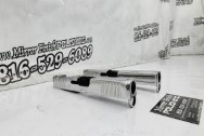 Glock 22 Gen 4 and Glock 19 Gen 5 Stainless Steel Gun Slides AFTER Chrome-Like Metal Polishing and Buffing Services | Restoration Services | Gun Polishing Services