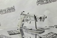 Beretta 92FS 9mm Pistol AFTER Chrome-Like Metal Polishing and Buffing Services | Gun Polishing Services