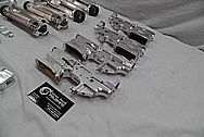 Aluminum Cobalt Kinetics AR - 15 Gun / Rifle Upper, Lower, Hand Grip and Trigger Guard BEFORE Chrome-Like Metal Polishing and Buffing Services / Restoration Service