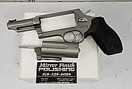 Stainless Steel Taurus Judge Gun Revolver BEFORE Chrome-Like Metal Polishing and Buffing Services - Stainless Steel Polishing - Gun Polishing