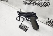 Stainless Steel Beretta 92FS Gun | Pistol BEFORE Chrome-Like Metal Polishing and Buffing Services | Gun Polishing Services Plus the Gold Look on Accent Pieces