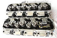 Brodix Aluminum Engine Cylinder Heads AFTER Chrome-Like Metal Polishing and Buffing Services / Resoration Services
