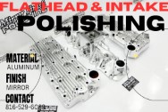 Offenhauser Aluminum Flathead Cylinder Heads AFTER Chrome-Like Metal Polishing - Aluminum Polishing | Cylinder Head Polishing Services | Flathead Polishing Services
