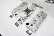 Offenhauser Aluminum Flathead Cylinder Heads AFTER Chrome-Like Metal Polishing - Aluminum Polishing | Cylinder Head Polishing Services | Flathead Polishing Services