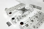 Offenhauser Aluminum Flathead Cylinder Heads AFTER Chrome-Like Metal Polishing - Aluminum Polishing | Cylinder Head Polishing Services | Flathead Polishing Services