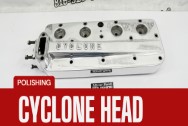 Cyclone Aluminum Flathead Cylinder Head AFTER Chrome-Like Metal Polishing - Aluminum Polishing | Cylinder Head Polishing Services | Flathead Polishing Services