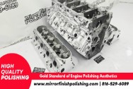 GM LS Aluminum Cylinder Heads AFTER Chrome-Like Metal Polishing | Aluminum Polishing | Cylinder Head Polishing Services | GM LS Polishing Services