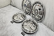 1985 Buick Riviera Stainless Steel Hubcaps AFTER Chrome-Like Metal Polishing - Stainless Steel Polishing