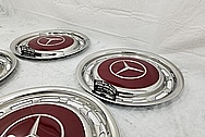 Mercedes Benze Stainless Steel Hubcaps AFTER Chrome-Like Metal Polishing - Stainless Steel Polishing and Custom Painting Services 