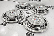 1966 Lincoln Continental Stainless Steel Hubcaps AFTER Chrome-Like Metal Polishing and Buffing Services / Restoration Services - Steel Polishing Services Plus Custom Painting Services