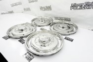 1964 Ford Thunderbird Stainless Steel Hubcaps | Wheel Caps AFTER Chrome-Like Metal Polishing and Buffing Services | Restoration Services - Hubcap / Wheel Cap Polishing