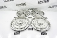 1964 Ford Thunderbird Stainless Steel Hubcaps | Wheel Caps AFTER Chrome-Like Metal Polishing and Buffing Services | Restoration Services - Hubcap / Wheel Cap Polishing