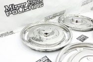 1964 Ford Thunderbird Stainless Steel Hubcaps | Wheel Caps AFTER Chrome-Like Metal Polishing and Buffing Services | Restoration Services - Hubcap / Wheel Cap Polishing