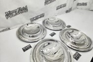 Lincoln Continental Stainless Steel Hubcaps AFTER Chrome-Like Polishing | Hubcap Polishing | Stainless Steel Polishing Services