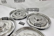 1960's Vintage Corvette Stainless Steel Hubcaps AFTER Chrome-Like Polishing | Hubcap Polishing | Stainless Steel Polishing Services | Dent Repair Services