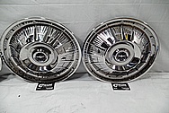 1964 Ford Thunderbird Aluminum Hubcaps AFTER Chrome-Like Metal Polishing and Buffing Services