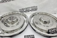 1960's Vintage Corvette Stainless Steel Hubcaps AFTER Chrome-Like Polishing | Hubcap Polishing | Stainless Steel Polishing Services | Dent Repair Services