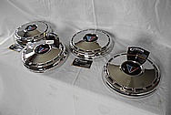 1965 Plymouth Valiant Steel Hubcaps AFTER Chrome-Like Metal Polishing and Buffing Services / Restoration Services Plus Dent Removal Services 