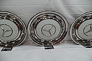 Aluminum Mercedez Benz Stainless Steel Hubcaps AFTER Chrome-Like Metal Polishing and Buffing Services / Restoration Services 