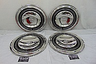 1964 Lincoln Continental Stainless Steel Hub Caps AFTER Chrome-Like Metal Polishing and Buffing Services - Stainless Steel Polishing - Custom Painting