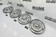 1963 Chevy Corvette Stainless Steel Hubcaps NCRS BEFORE Chrome-Like Metal Polishing | Stainless Steel Polishing | Hubcap Polishing Services