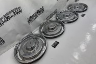 1960's Vintage Corvette Stainless Steel Hubcaps BEFORE Chrome-Like Polishing | Hubcap Polishing | Stainless Steel Polishing Services | Dent Repair Services 