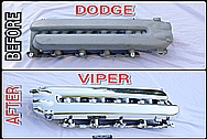 BEFORE AND AFTER Chrome-Like Metal Polishing and Buffing Services / Restoration Services - Dodge Viper Intake Manifold