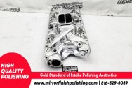 Edelbrock Aluminum Intake Manifold AFTER Chrome-Like Metal Polishing and Buffing Services | Restoration Services | Intake Manifold Polishing Services 