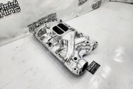 Edelbrock Aluminum Intake Manifold AFTER Chrome-Like Metal Polishing and Buffing Services | Restoration Services | Intake Manifold Polishing Services 
