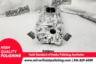Weiand Aluminum Intake Manifold AFTER Chrome-Like Metal Polishing and Buffing Services | Restoration Services | Intake Manifold Polishing Services