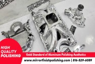 Edelbrock Aluminum Intake Manifold Project Project AFTER Chrome-Like Metal Polishing and Buffing Services | Aluminum Polishing | Intake Manifold Polishing Services | Finishing Services