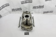Aluminum V8 Intake Manifold BEFORE Chrome-Like Metal Polishing and Buffing Services | Restoration Services | Intake Manifold Polishing Services 