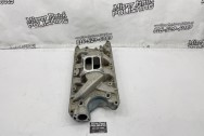 Edelbrock Aluminum Intake Manifold BEFORE Chrome-Like Metal Polishing and Buffing Services | Restoration Services | Intake Manifold Polishing Services 