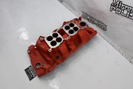 Edelbrock Aluminum Intake Manifold BEFORE Chrome-Like Metal Polishing and Buffing Services | Restoration Services | Intake Manifold Polishing Services