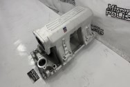 Edelbrock High Rise Aluminum Intake Manifold BEFORE Chrome-Like Metal Polishing and Buffing Services | Intake Manifold Polishing Services | Aluminum Polishing Services
