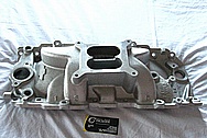 Chevy Aluminum Intake Manifold BEFORE Chrome-Like Metal Polishing and Buffing Services / Restoration Services 