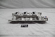 Edelbrock Aluminum Intake Manifold BEFORE Chrome-Like Metal Polishing and Buffing Services - Aluminum Polishing