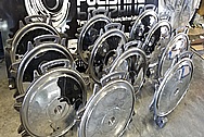 Stainless Steel Tank Car Lids AFTER Chrome-Like Metal Polishing - Stainless Steel Polishing