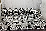Stainless Steel Manufacturer Breather Lids AFTER Chrome-Like Metal Polishing and Buffing Services - Stainless Steel Polishing Services - Manufacturer Polishing