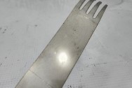 Stainless Steel Manufactured Flatware | Production Modern Flatware BEFORE Chrome-Like Metal Polishing and Buffing Services | Restoration Services | Manufacturer Polishing Services