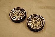 Toyota Supra 2JZGTE Aluminum Cam Gears AFTER Chrome-Like Metal Polishing and Buffing Services