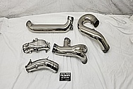 Akrapovic Panigale Motorcycle Titanium Header AFTER Chrome-Like Metal Polishing and Buffing Services / Restoration Services - Motorcycle Titanium Polishing