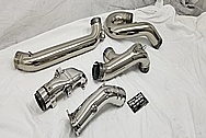 Akrapovic Panigale Motorcycle Titanium Header AFTER Chrome-Like Metal Polishing and Buffing Services / Restoration Services - Motorcycle Titanium Polishing