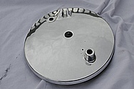 Triumph Motorcycle Aluminum Cover Piece AFTER Chrome-Like Metal Polishing and Buffing Services