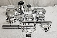 Triumph Bobber Motorcycle Aluminum Parts AFTER Chrome-Like Metal Polishing and Buffing Services / Restoration Services - Aluminum Polishing