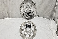 Motorcycle Steel Brake Rotors AFTER Chrome-Like Metal Polishing and Buffing Services / Restoration Services - Steel Polishing