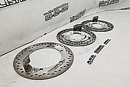 Aluminum and Steel Motorcycle Brake Rotors AFTER Chrome-Like Metal Polishing and Buffing Services / Restoration Services