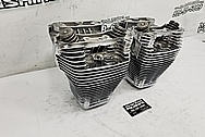 Harley Davidson Motorcycle Cylinders and Heads AFTER Chrome-Like Metal Polishing and Buffing Services / Restoration Services - Aluminum Polishing - Motorcycle Polishing